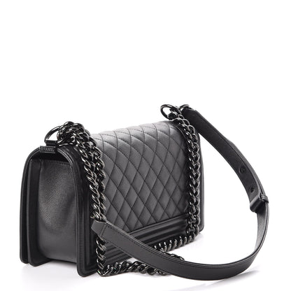 Chanel Caviar Quilted Medium Boy Flap So Black 4 of 9
