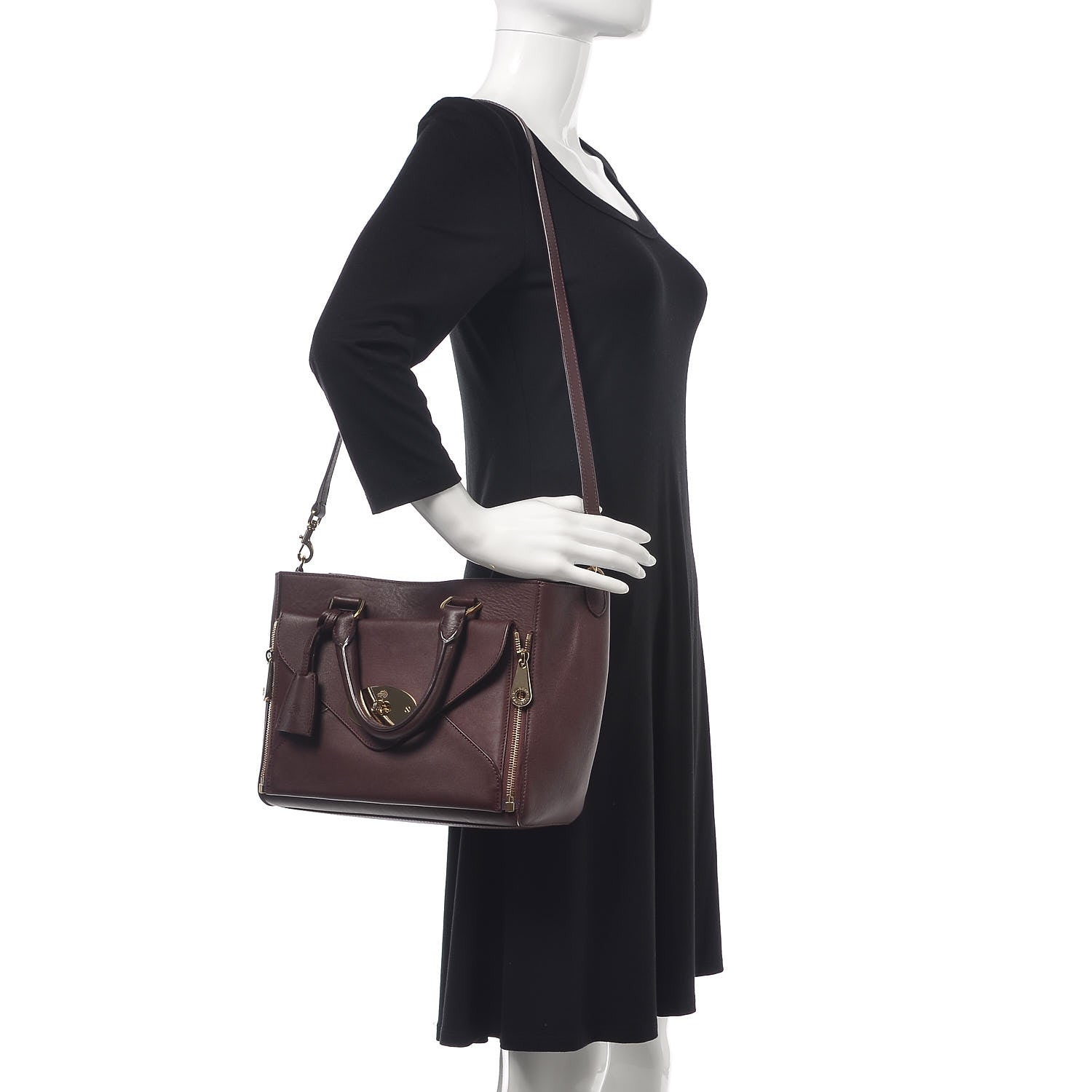 Mulberry Silky Calf Small Willow Tote Oxblood 2 of 14