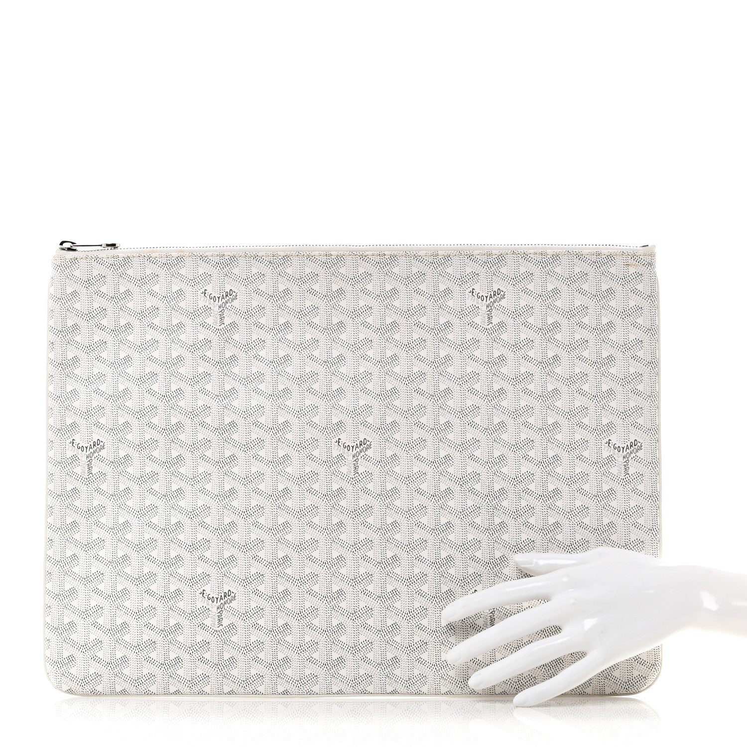 Goyard Goyardine Senat Pochette GM White 2 of 7