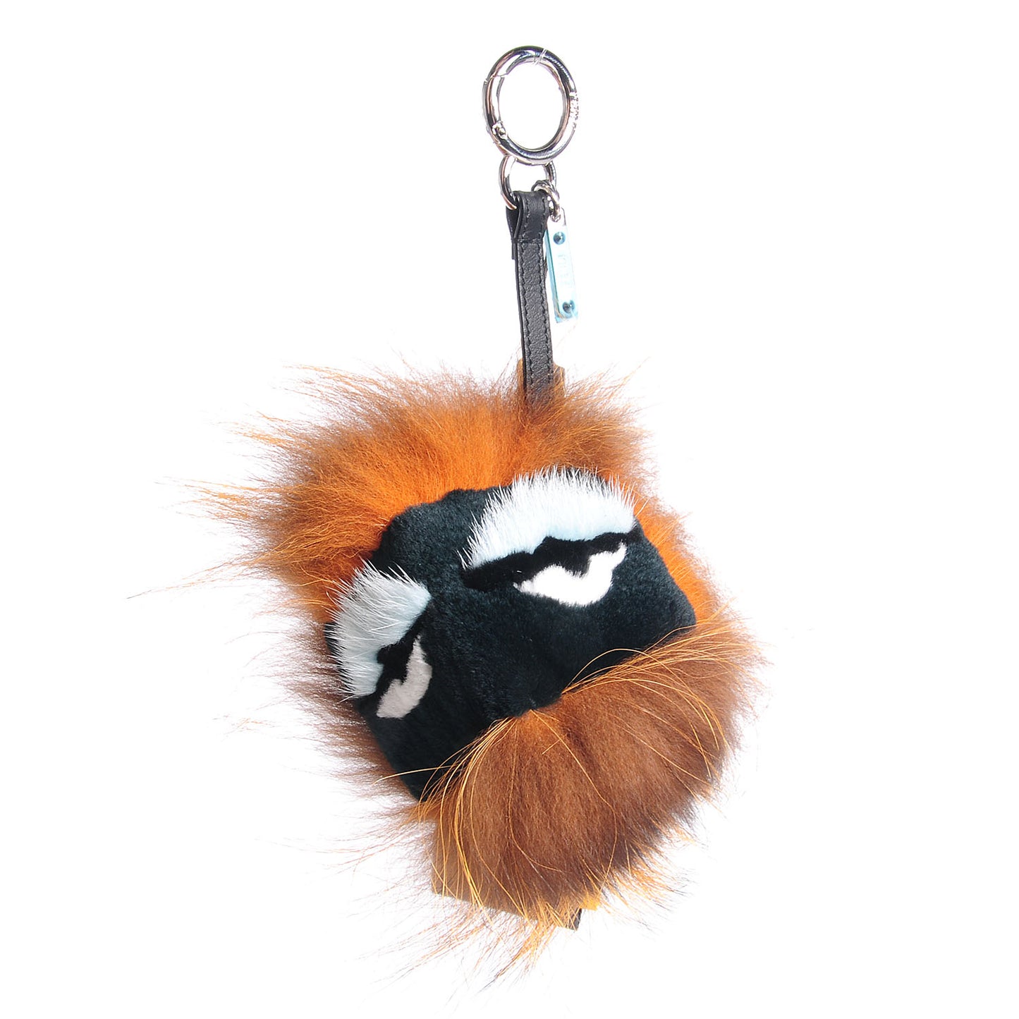 Fox Mink Rabbit Fur Vitello Flamingo Kooky Monster Bag Bug Charm Zucca Multicolor Black
