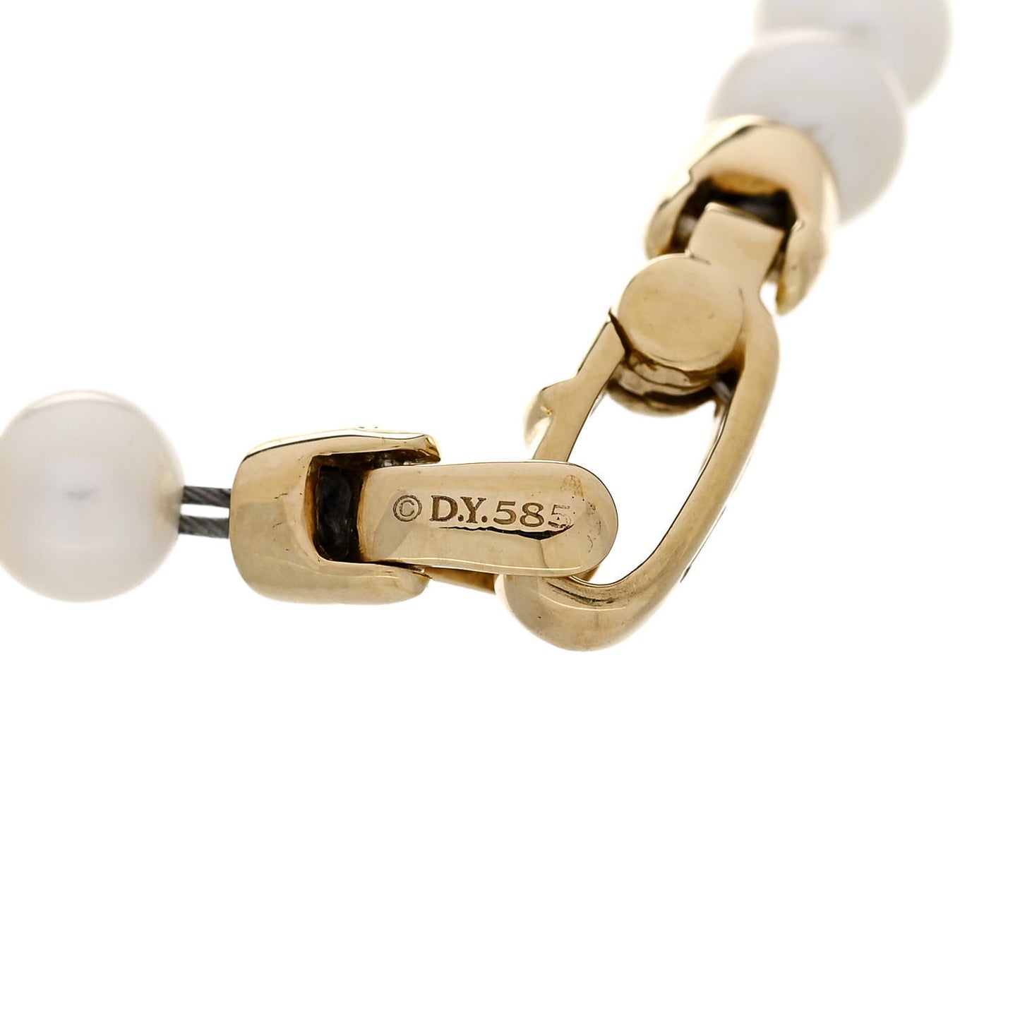 14K Yellow Gold Pearl 4mm Bijoux Spiritual Beads Bracelet