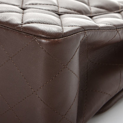 Chanel Lambskin Quilted Jumbo Single Flap Dark Brown 12 of 12