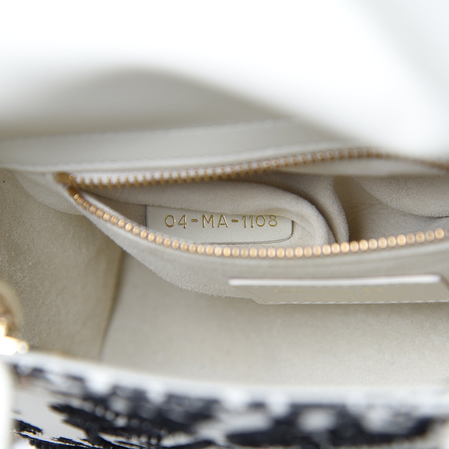 Christian Dior Smooth Calfskin Silkscreen Printed Floral Embroidered Mini Lady Dior Off White 7 of 13