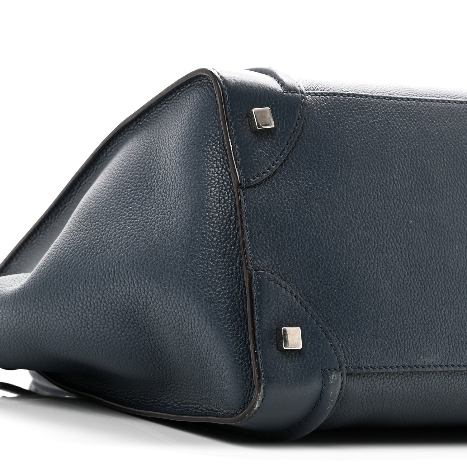 Celine Drummed Calfskin Mini Luggage Slate 8 of 9