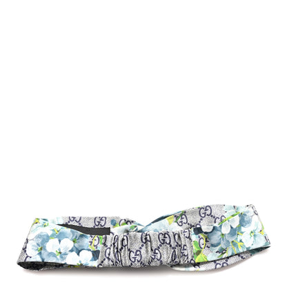 Gucci Silk Monogram Blooms Print Headband Blue 3 of 5