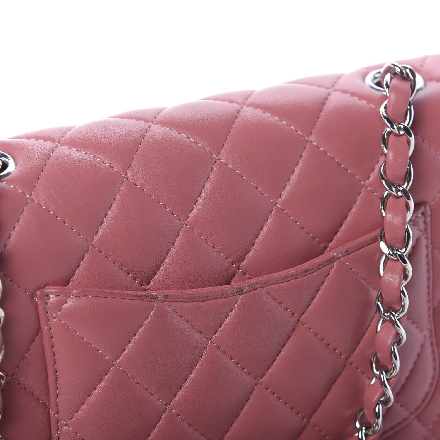 Chanel Lambskin Quilted Mini Rectangular Flap Pink 10 of 14