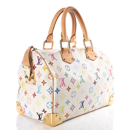 Louis Vuitton Monogram Multicolor Speedy 30 White 2 of 14