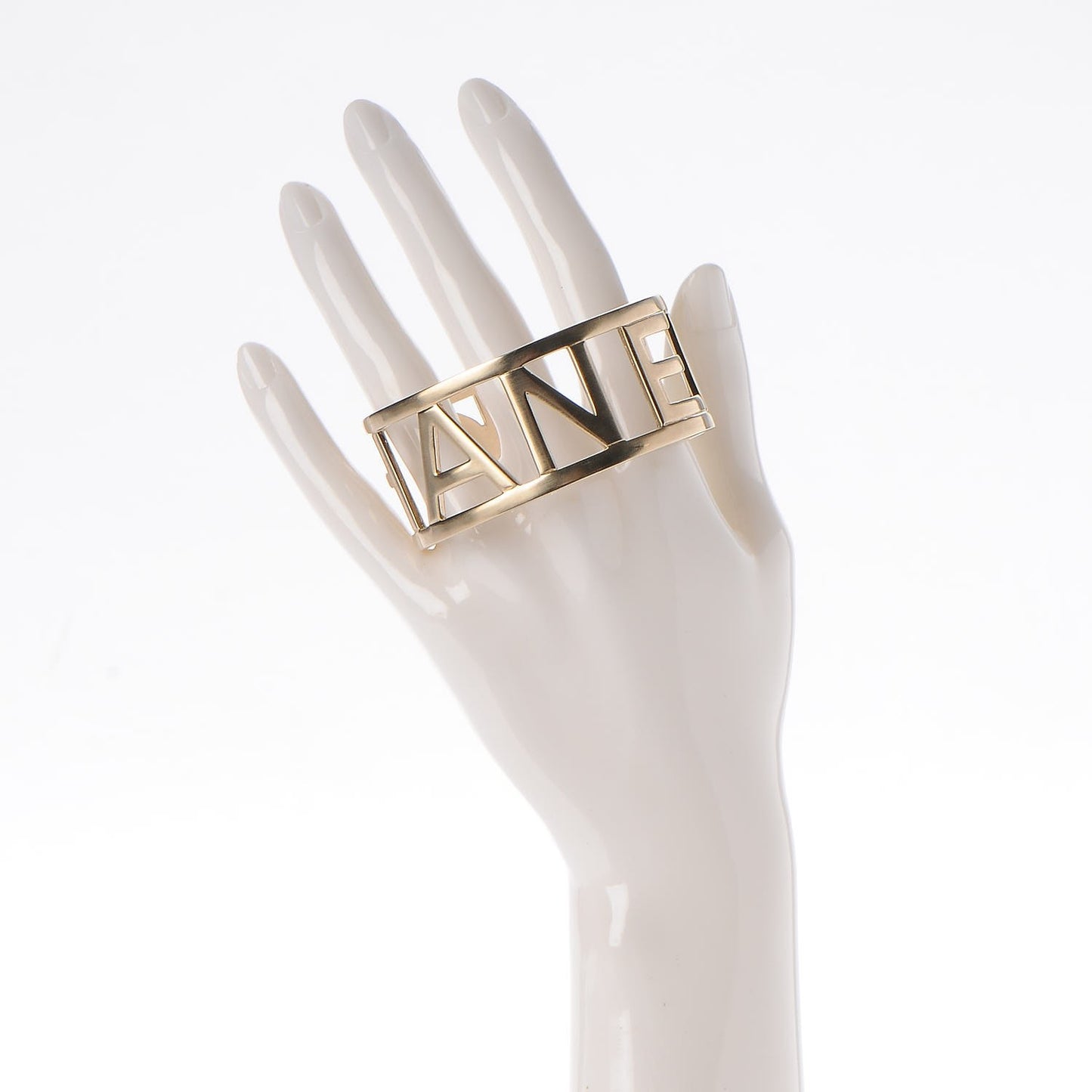 Metal Logo Cuff Gold
