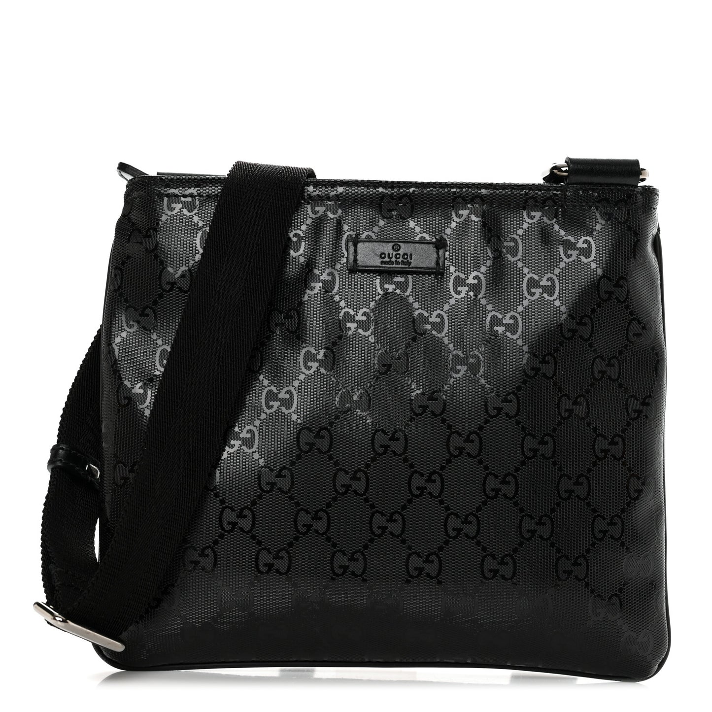 Imprime Monogram Small Flat Messenger Bag Black