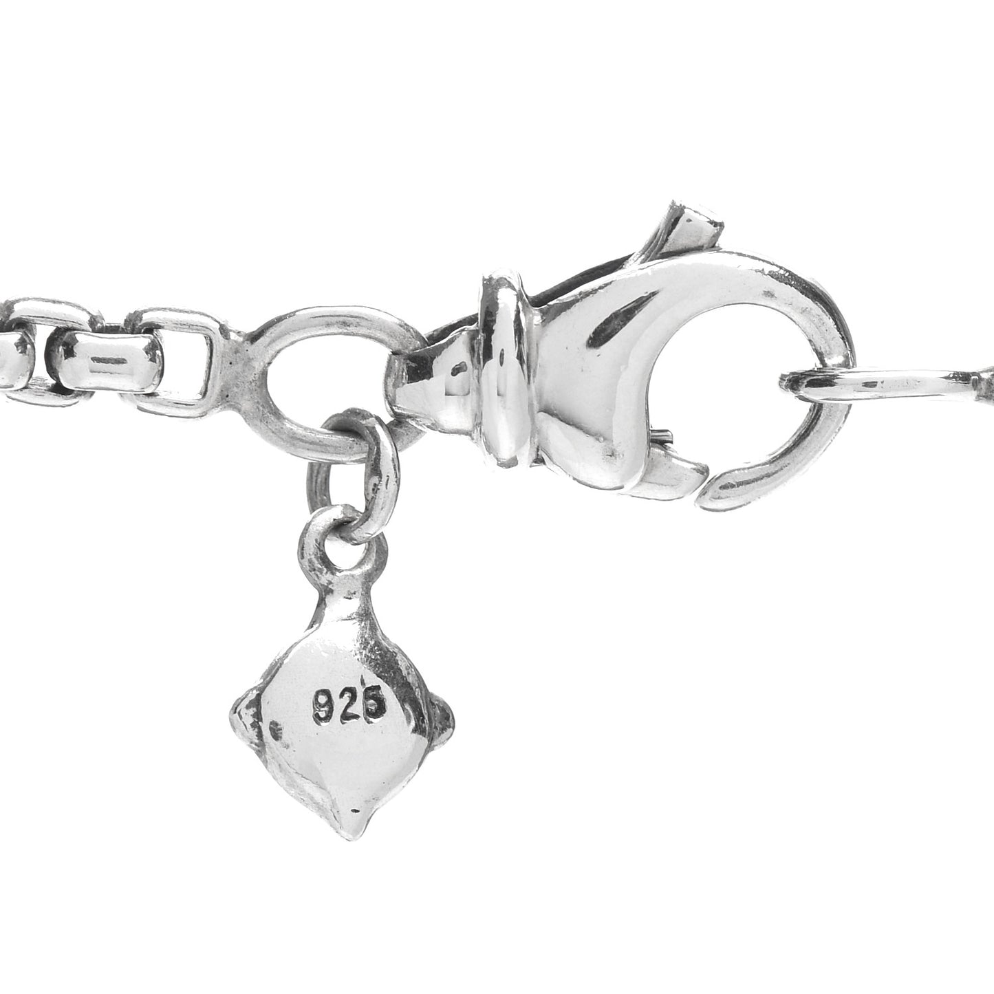 Sterling Silver Logo Station Necklace 46"