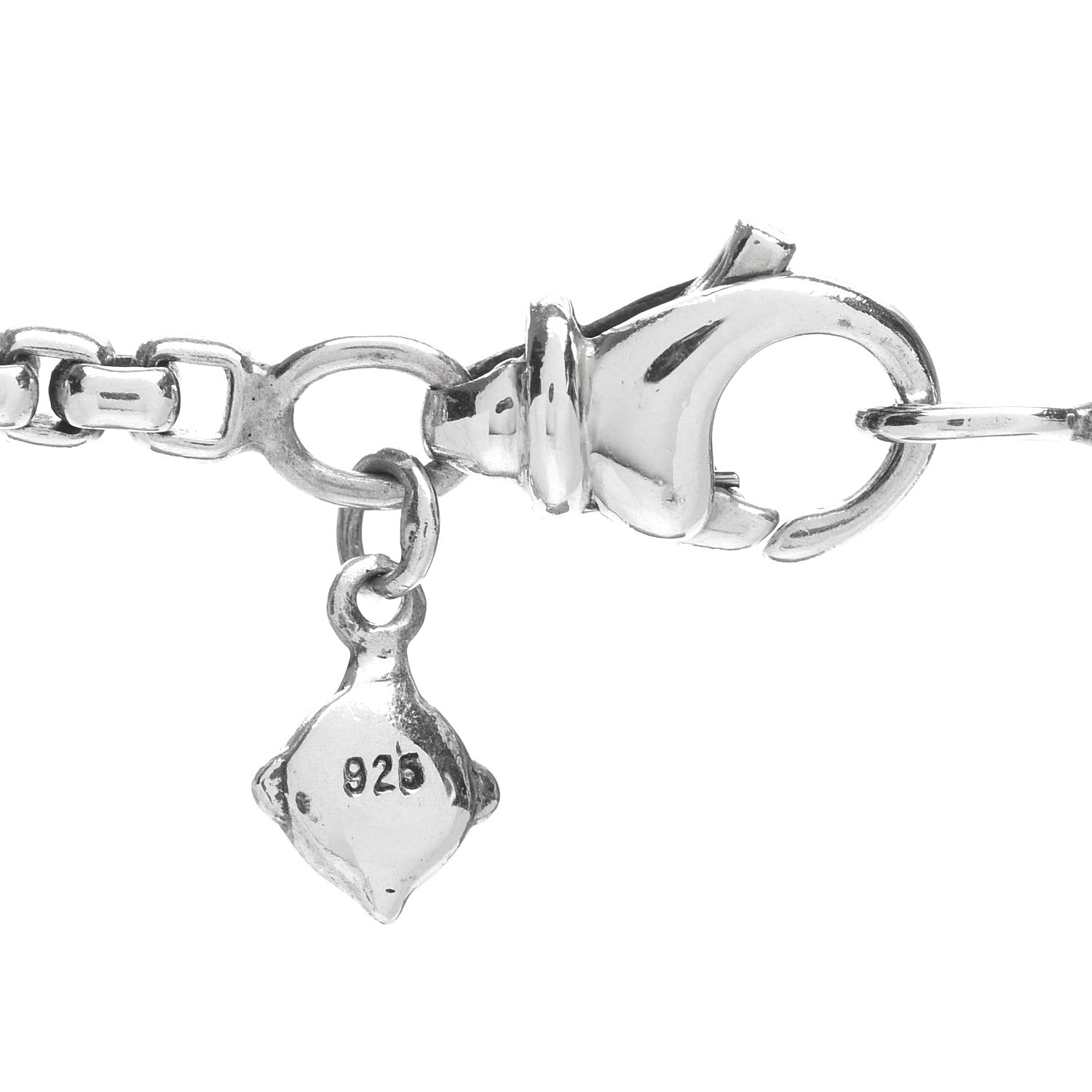 David Yurman Sterling Silver Logo Station Necklace 46" 4 of 4