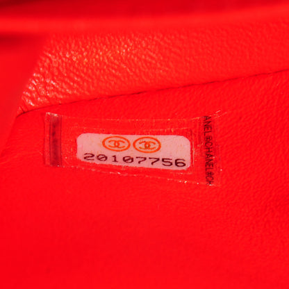 Chanel Velvet Quilted Medium Double Flap Coral 9 of 9