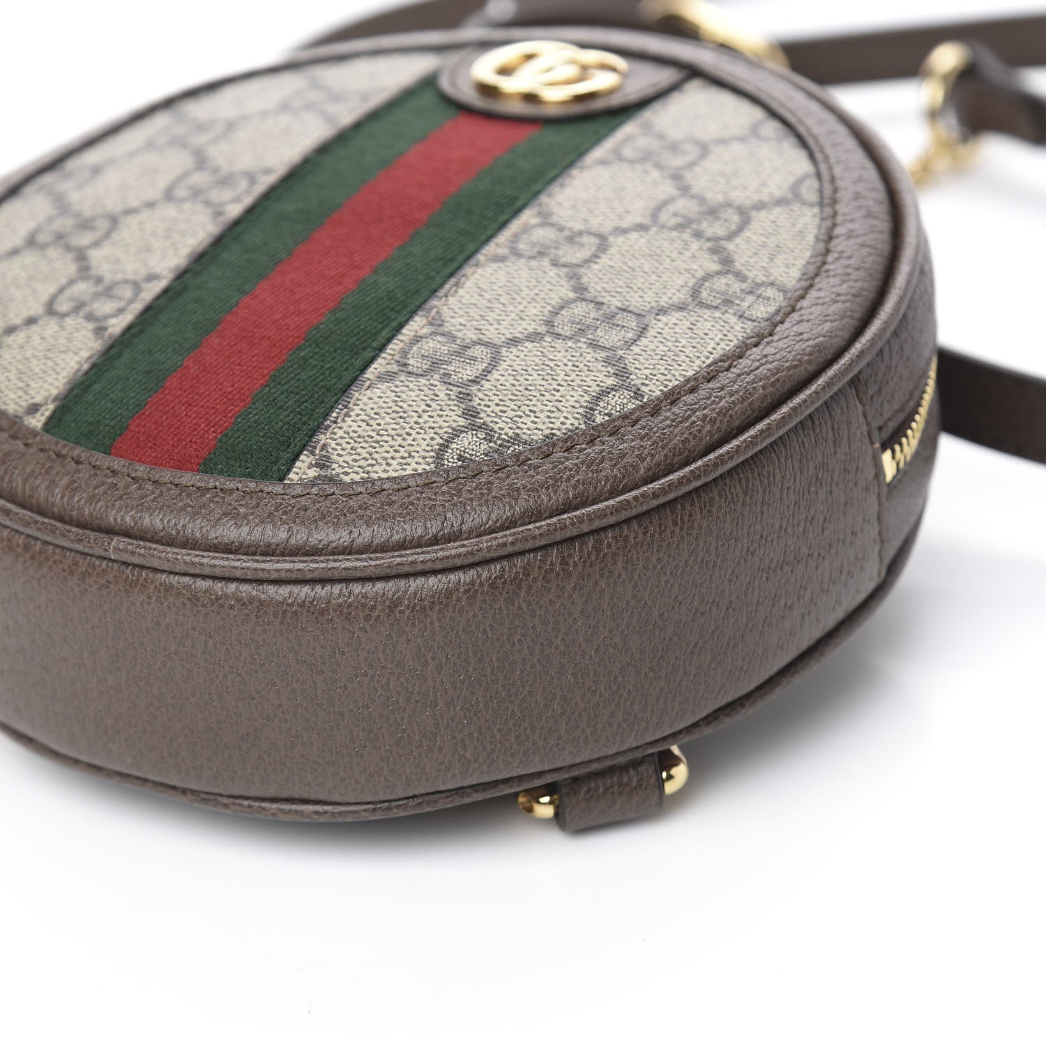 Gucci GG Supreme Monogram Web Mini Ophidia Round Backpack Brown 8 of 10