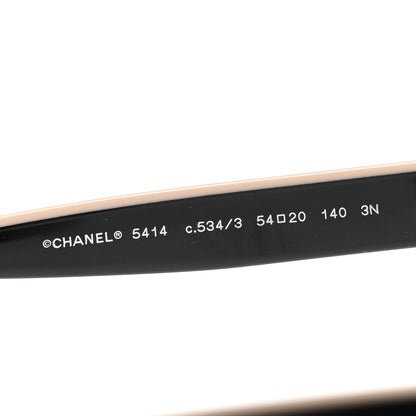 Chanel Acetate CC Butterfly Sunglasses 5414 Black Beige 6 of 8