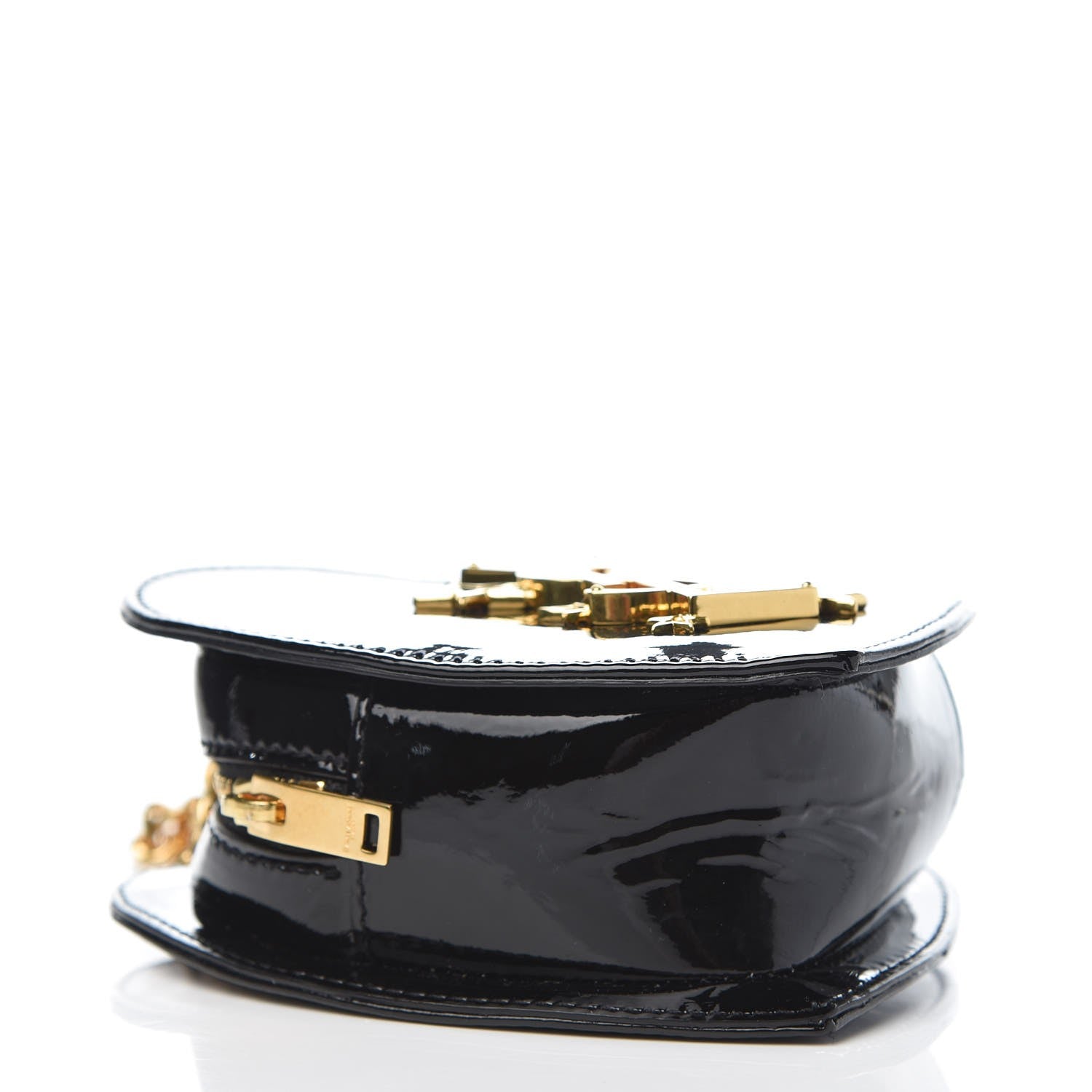 Saint Laurent Patent Small Love Heart Chain Bag Black 5 of 9