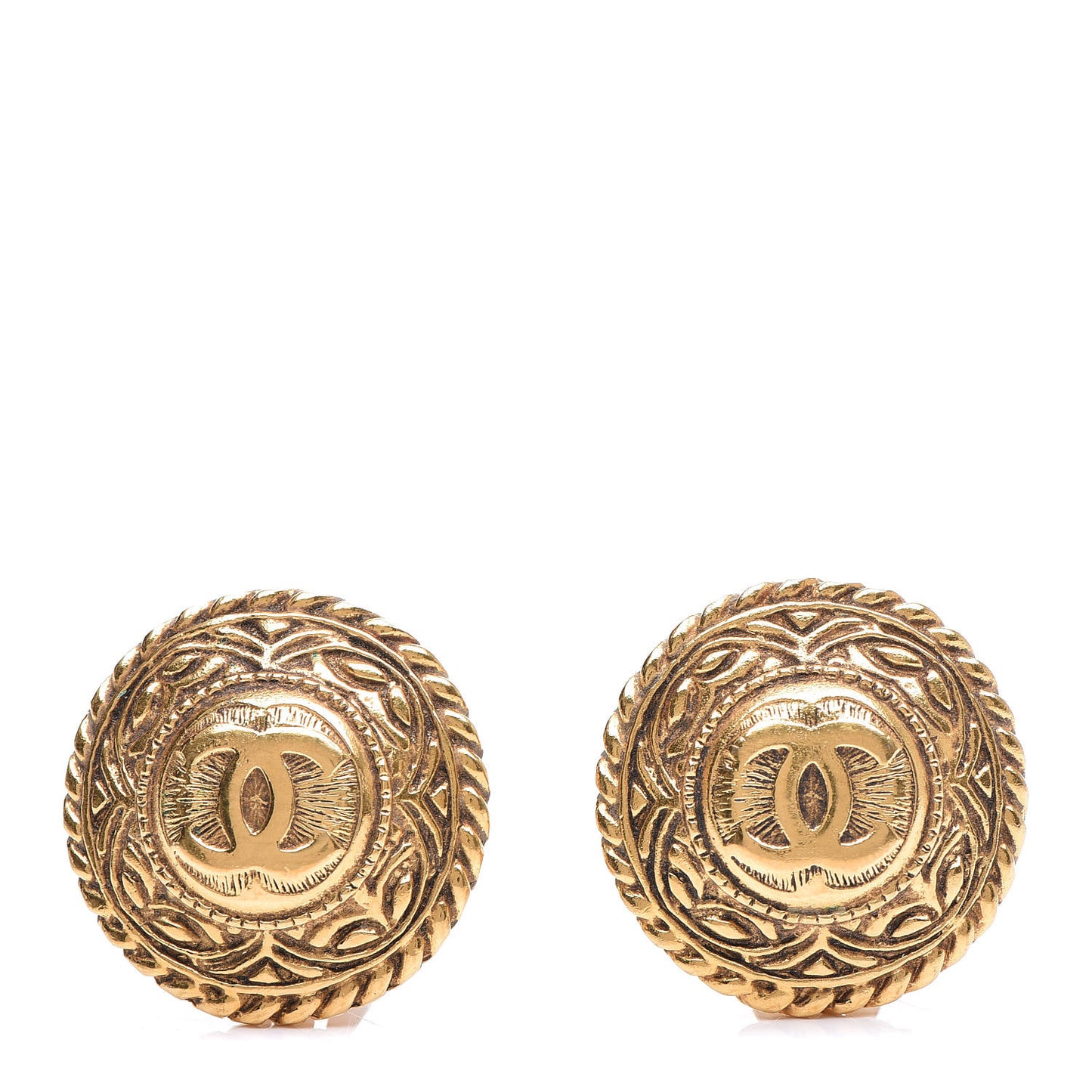 CC Clip On Earrings Gold