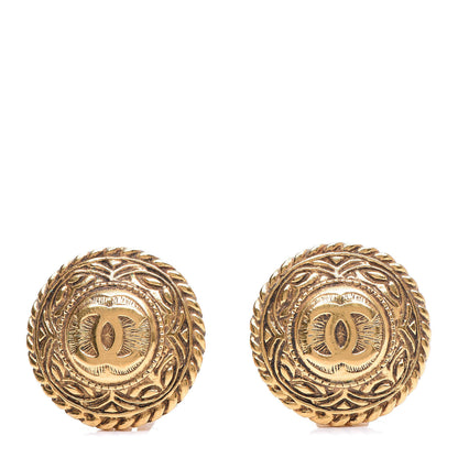 Chanel CC Clip On Earrings Gold 1 of 5