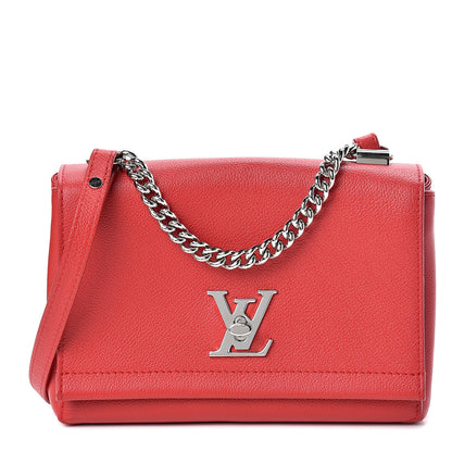 Louis Vuitton Calfskin Lockme II Chain Bag BB Rubis 1 of 11