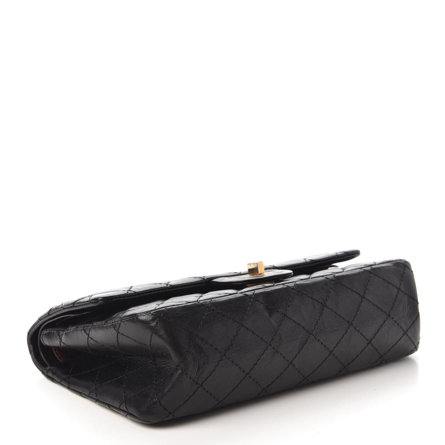 Aged Calfskin Quilted 2.55 Reissue 225 Flap Black
