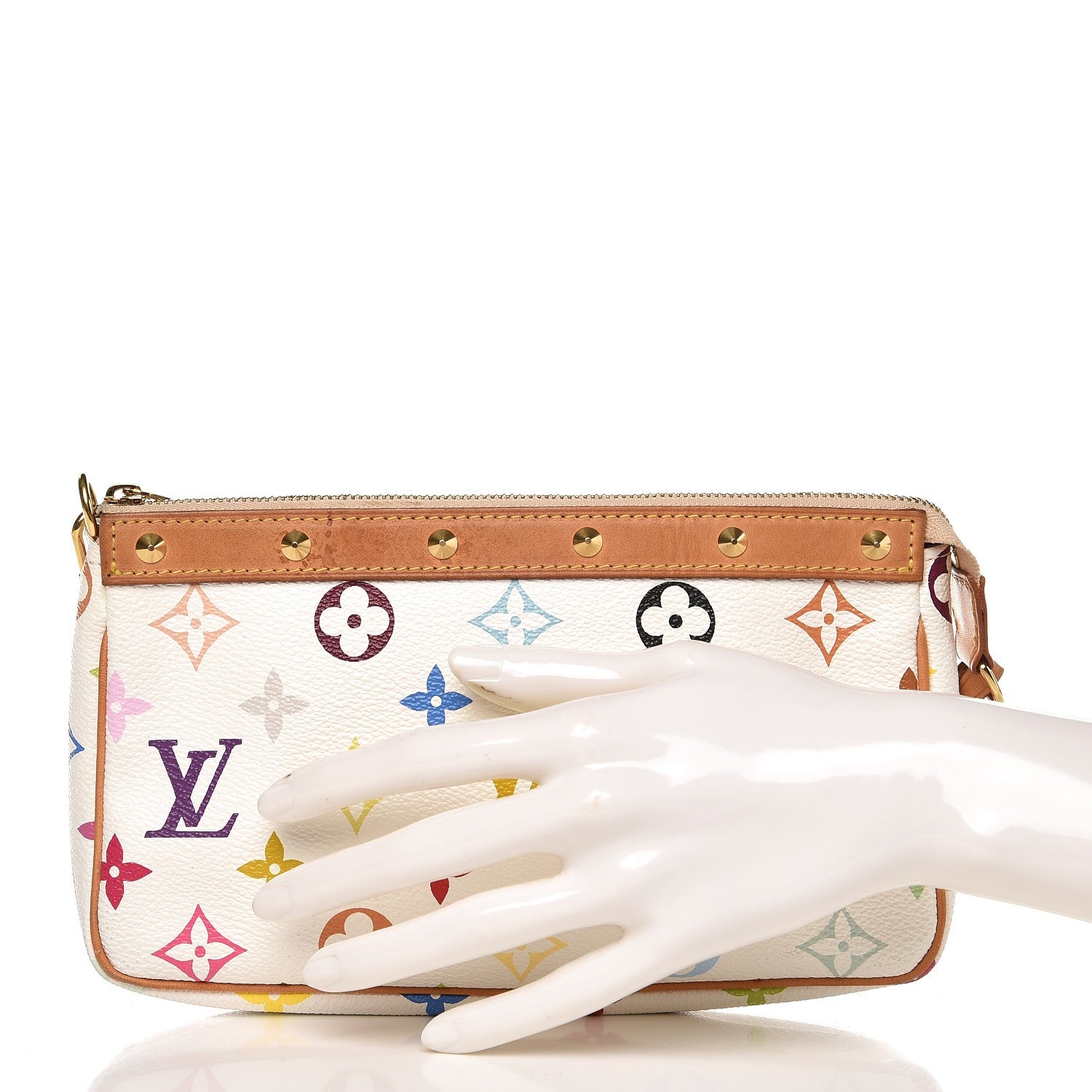 Louis Vuitton Monogram Multicolor Pochette Accessories White 2 of 14