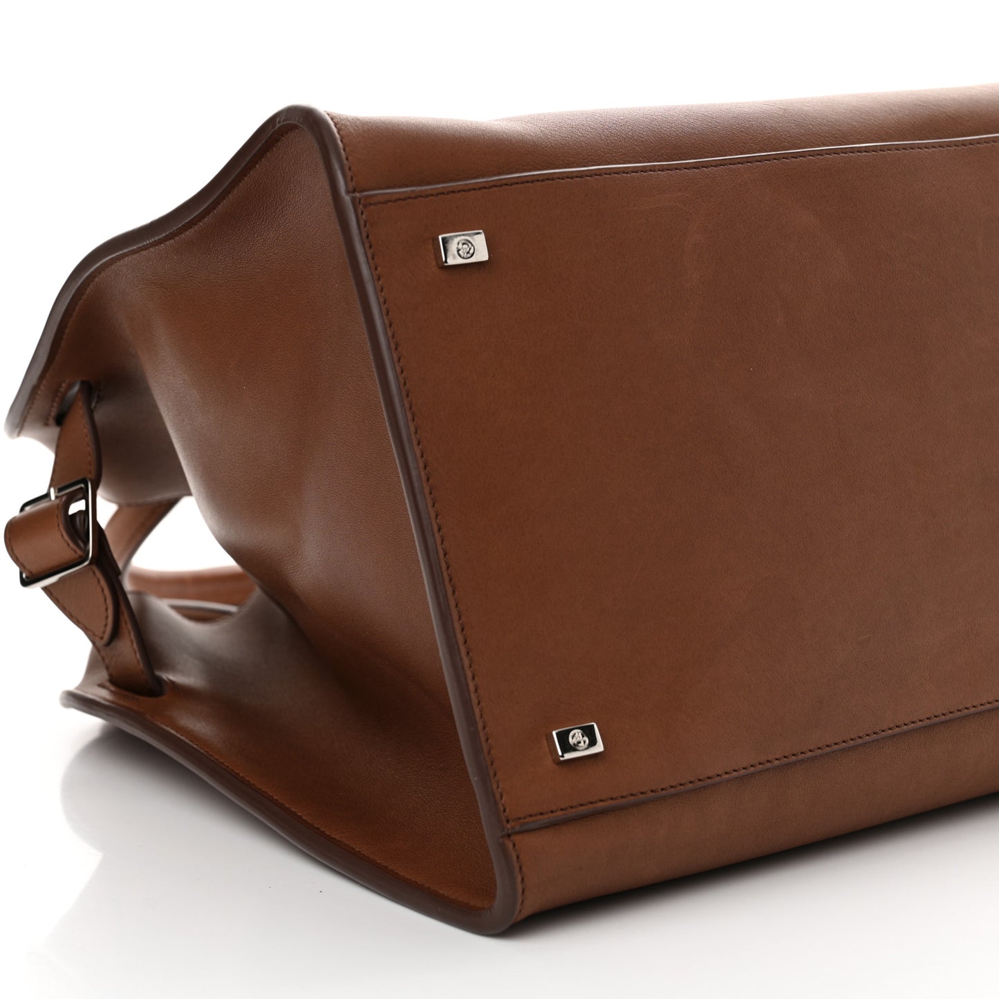 Polished Saddle Calfskin Soft Margaux 15 Cuir