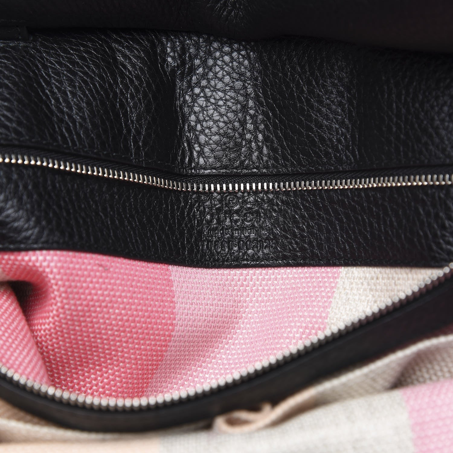 Gucci Pebbled Calfskin Large Bamboo Daily Top Handle Bag Black 6 of 10