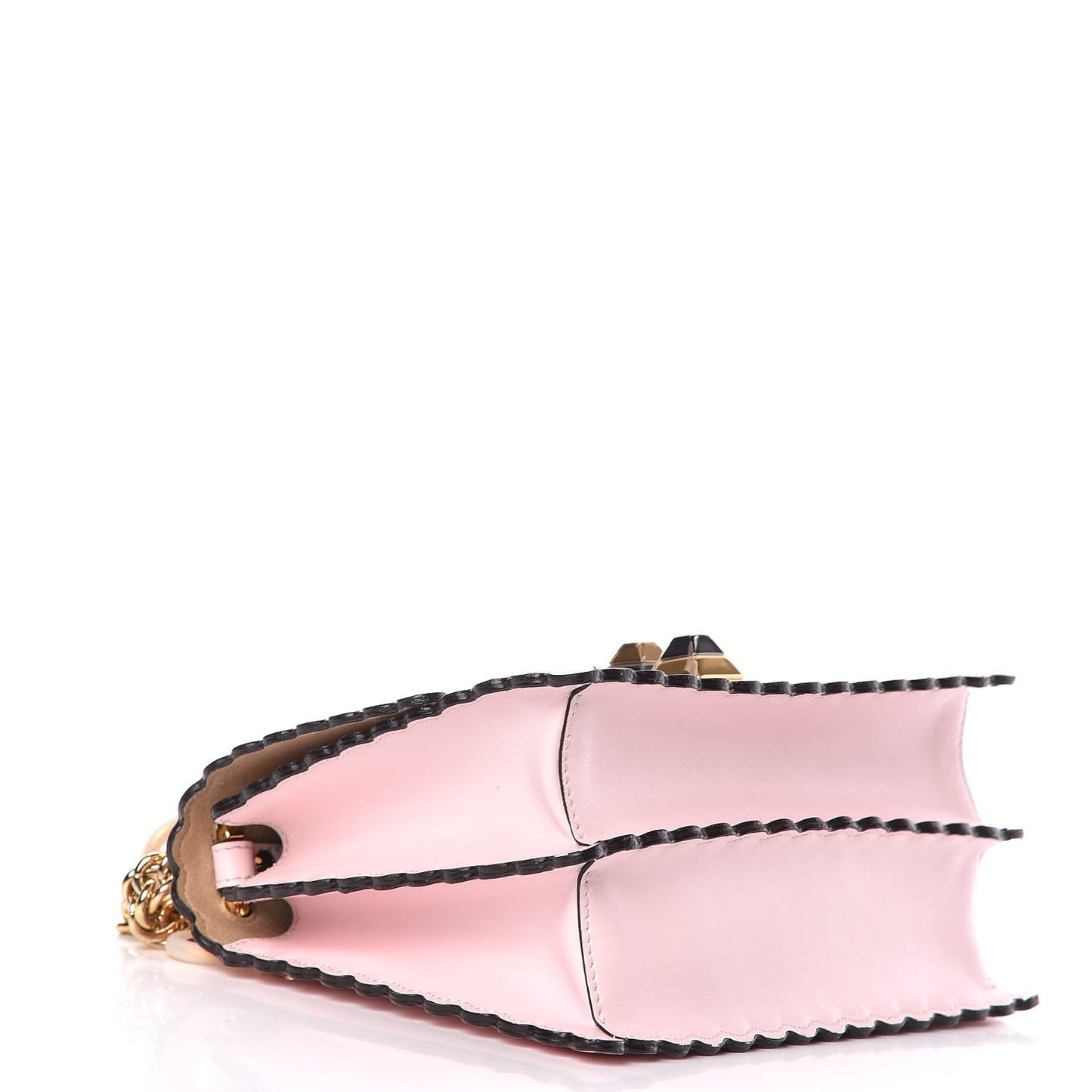 Vitello Liberty Scalloped Studded Small Kan I Shoulder Bag Confetto