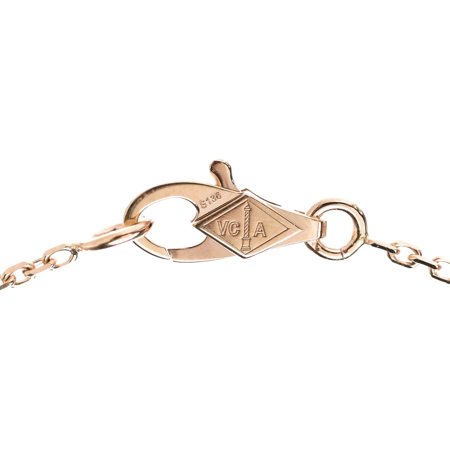18K Rose Gold Carnelian Sweet Alhambra Pendant Necklace