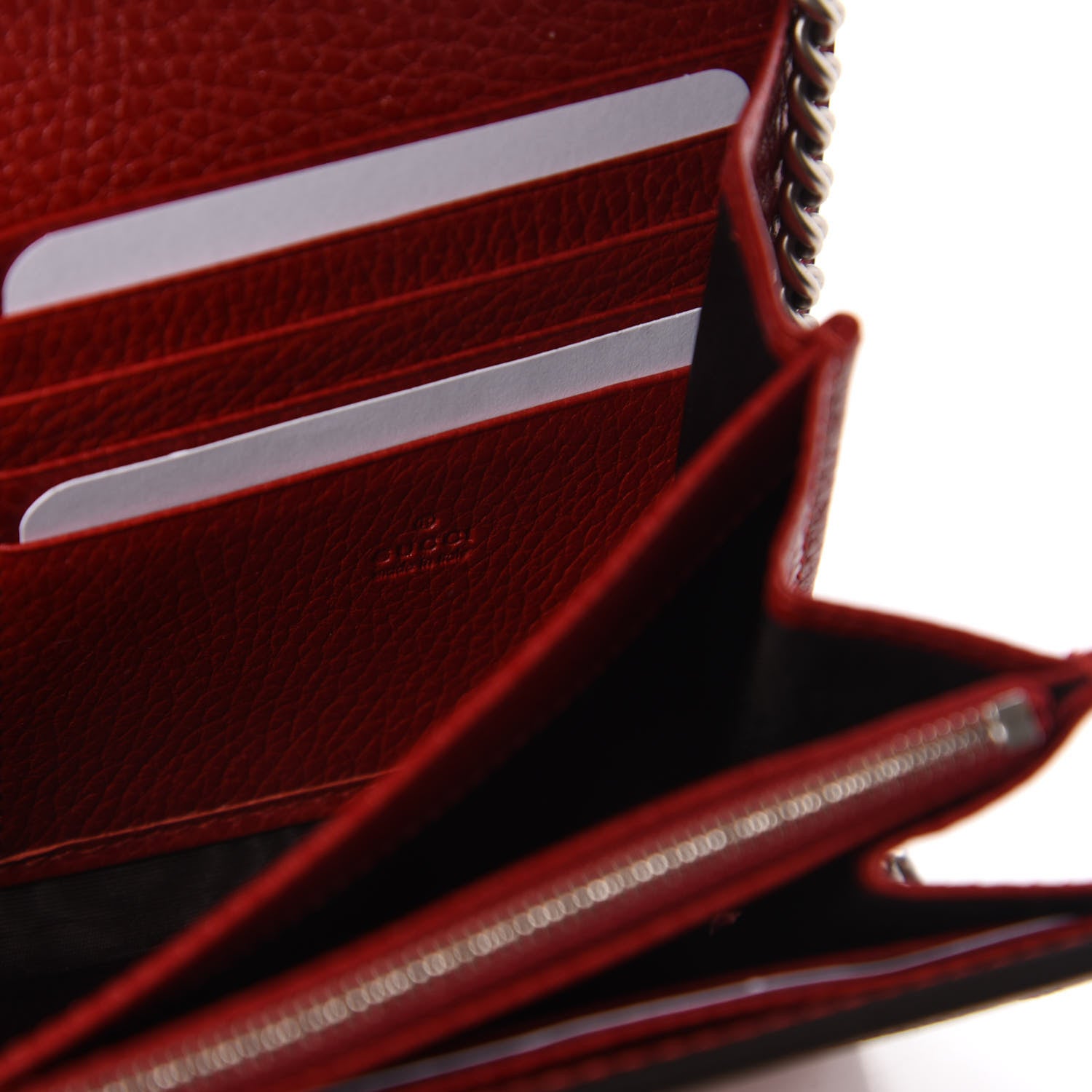 Gucci Calfskin Mini Dionysus Chain Wallet Hibiscus Red 8 of 10