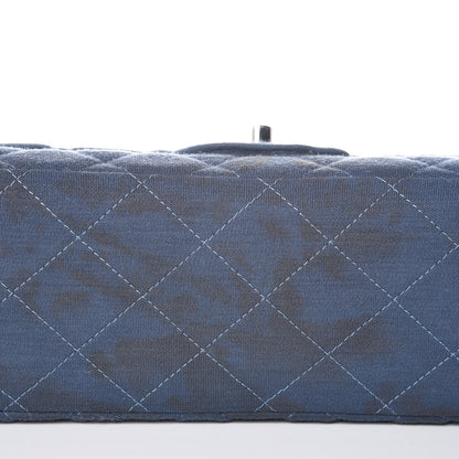 Chanel Jersey Quilted Maxi Single Flap Blue 11 of 14