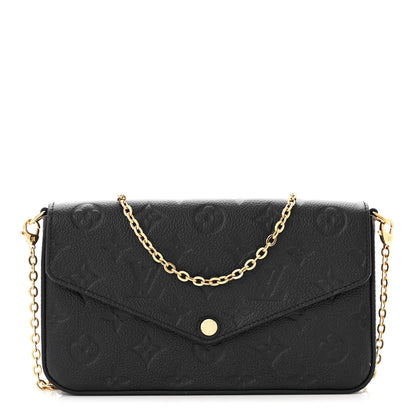 Louis Vuitton Empreinte Pochette Felicie Chain Wallet Black 1 of 13