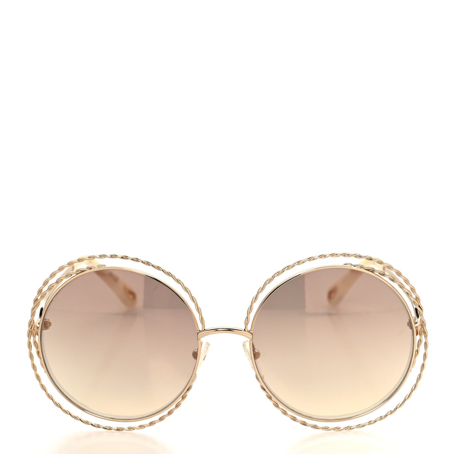Metal Carlina Oversize Round Sunglasses CE114ST Gold
