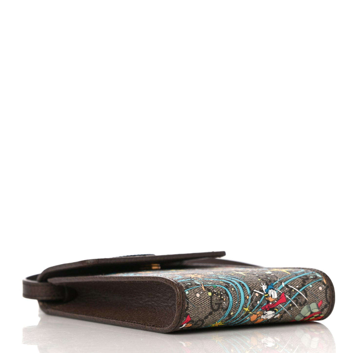 X DISNEY GG Supreme Monogram Donald Duck Mini Interlocking G Crossbody Bag Beige Multicolor New Acero