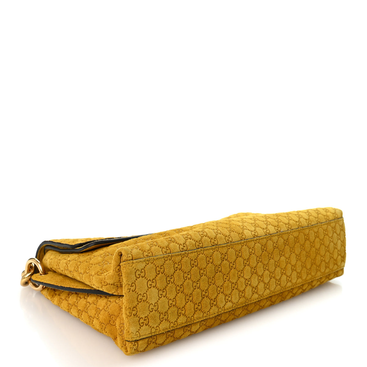 Micro GG Suede Medium Chain Shoulder Bag Yellow