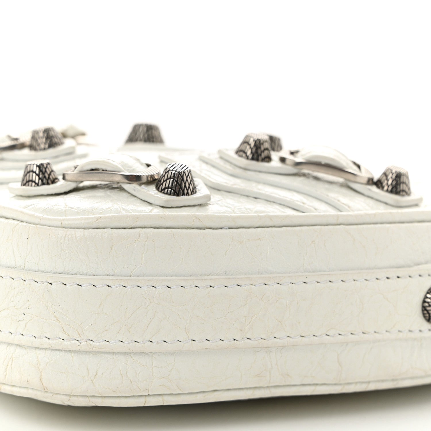 Balenciaga Agneau Arena Mini Le Cagole Heart Bag Optic White