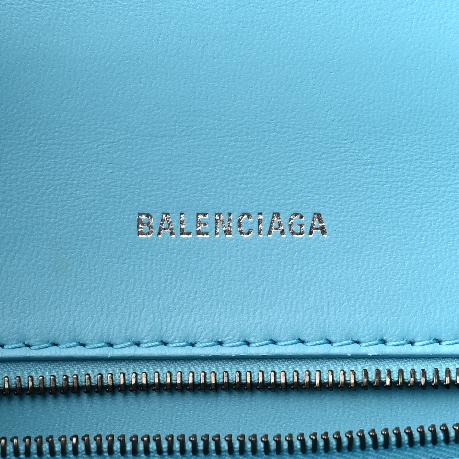 Balenciaga Shiny Calfskin Python Effect Small Hourglass Top Handle Bag Azur Black 6 of 12