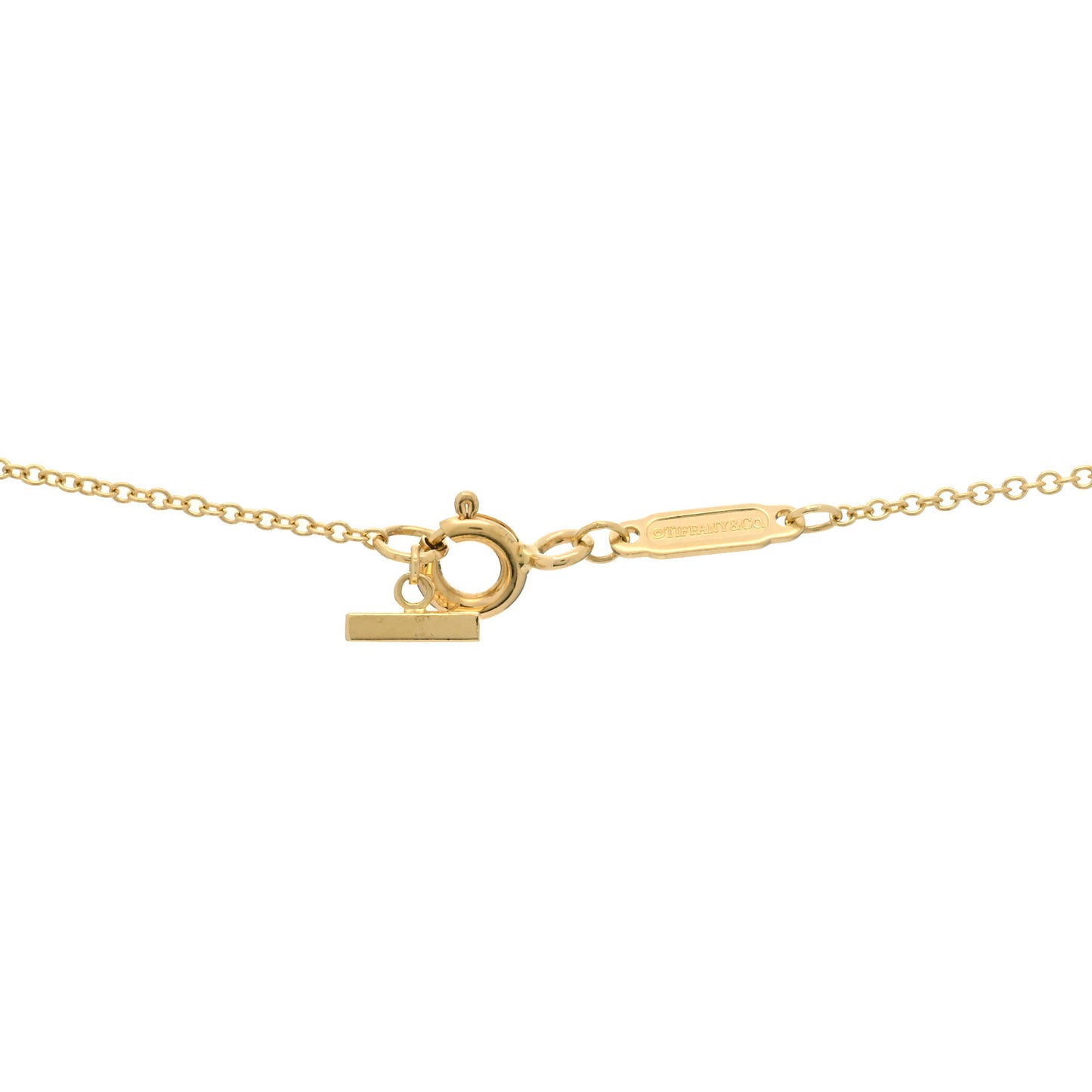 18K Yellow Gold Small T Smile Pendant Necklace