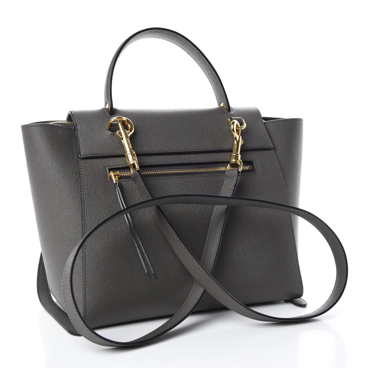 Baby Grained Calfskin Micro Belt Bag Grey