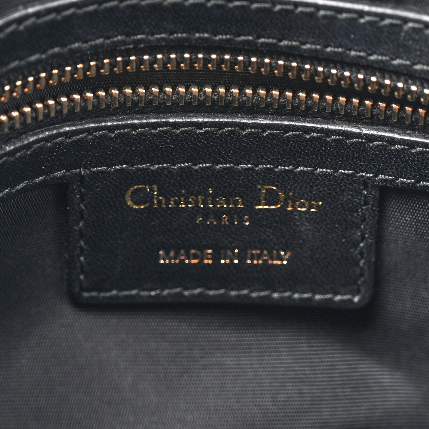 Christian Dior Lambskin Cannage Side Pocket Satchel Black 6 of 12