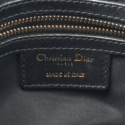 Christian Dior Lambskin Cannage Side Pocket Satchel Black 6 of 12
