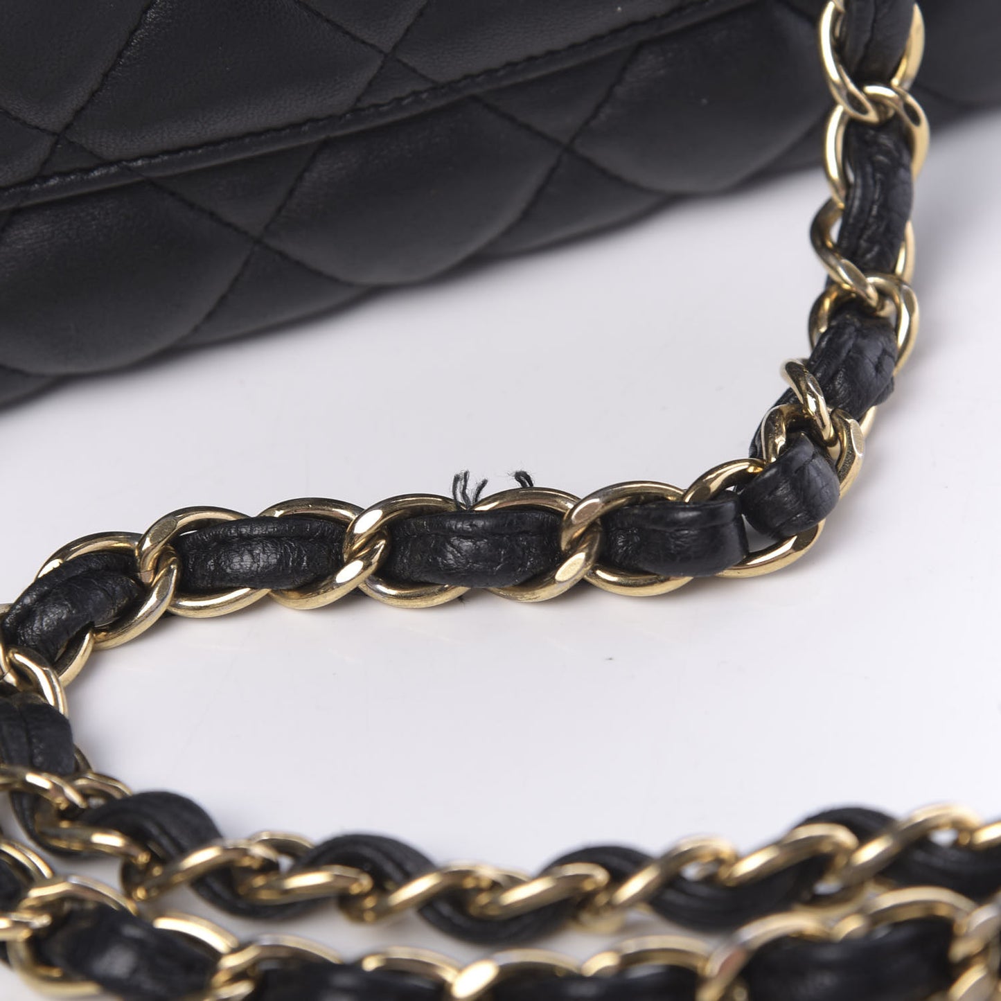 Lambskin Quilted Jumbo Single Flap Black