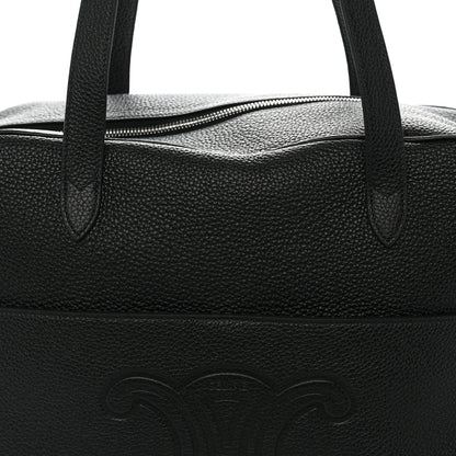 Celine Grained Calfskin Duffle Bag Night Green 7 of 9