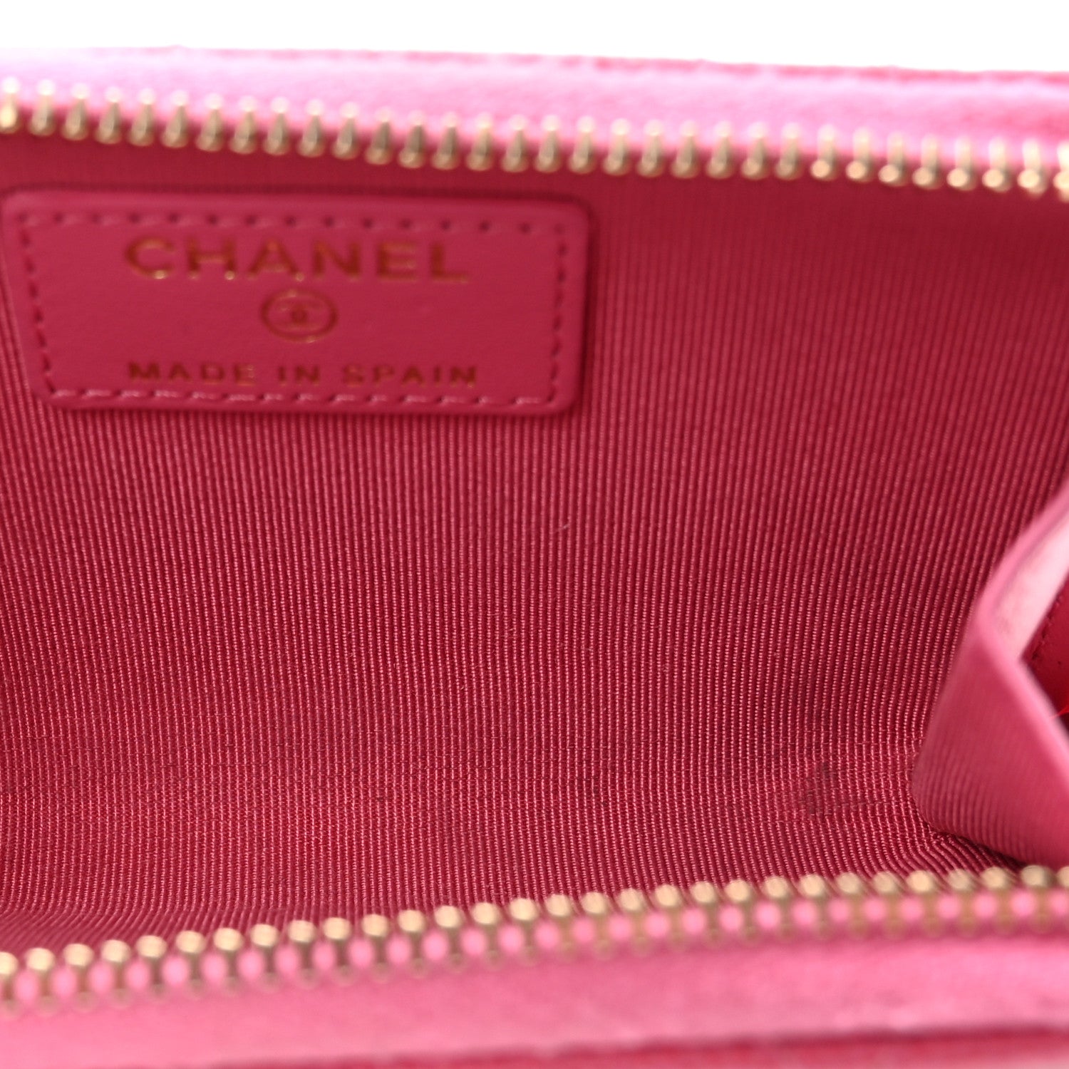 Chanel Caviar Quilted Zipped Key Holder Case Pink 7 of 9