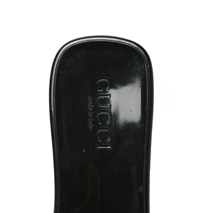 Gucci Rubber Gucci Logo Womens Platform 20/60mm Slide Sandals 38 Black 7 of 8