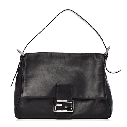 Fendi Calfskin Big Forever Mama Baguette Black 1 of 13