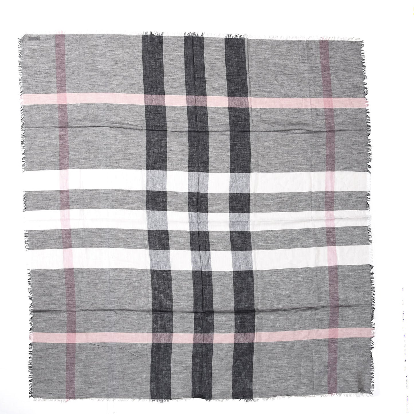 Modal Wool Giant Check Scarf Dark Trench