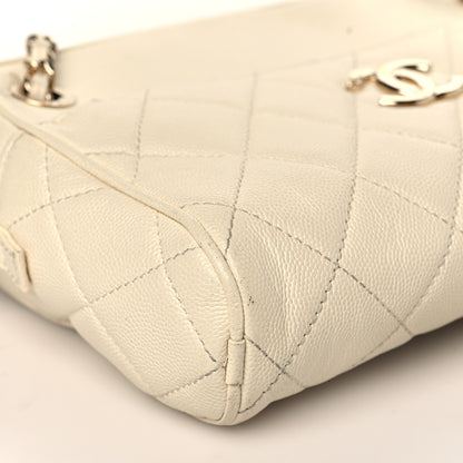 Chanel Caviar Quilted Small In & Out Camera Case White 8 of 10