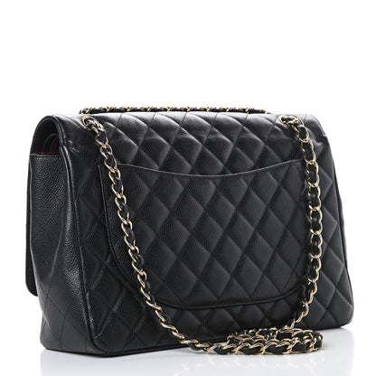 Chanel Caviar Quilted Maxi Double Flap Black 3 of 13