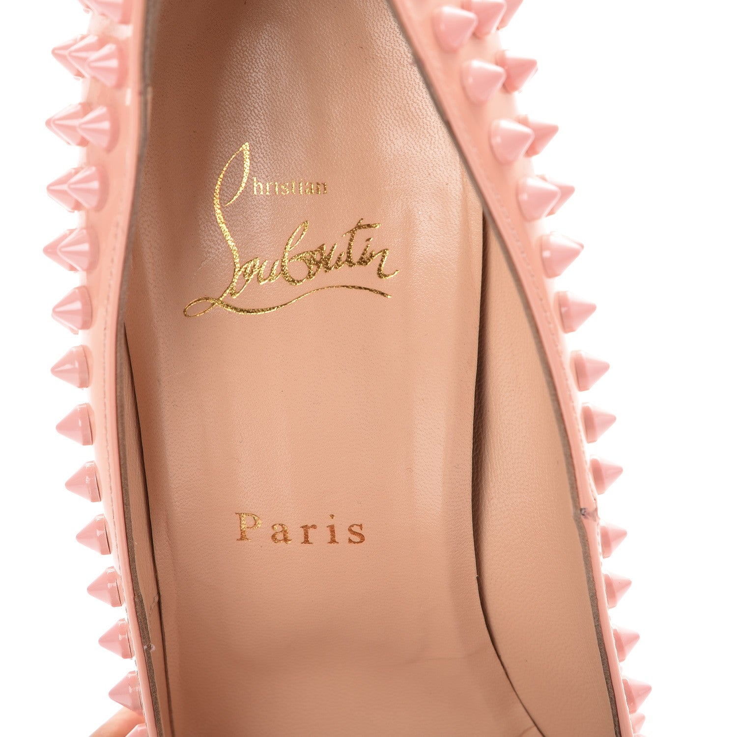 Christian Louboutin Patent Lady Peep Spikes 150 Pumps 39.5 Pink 6 of 13