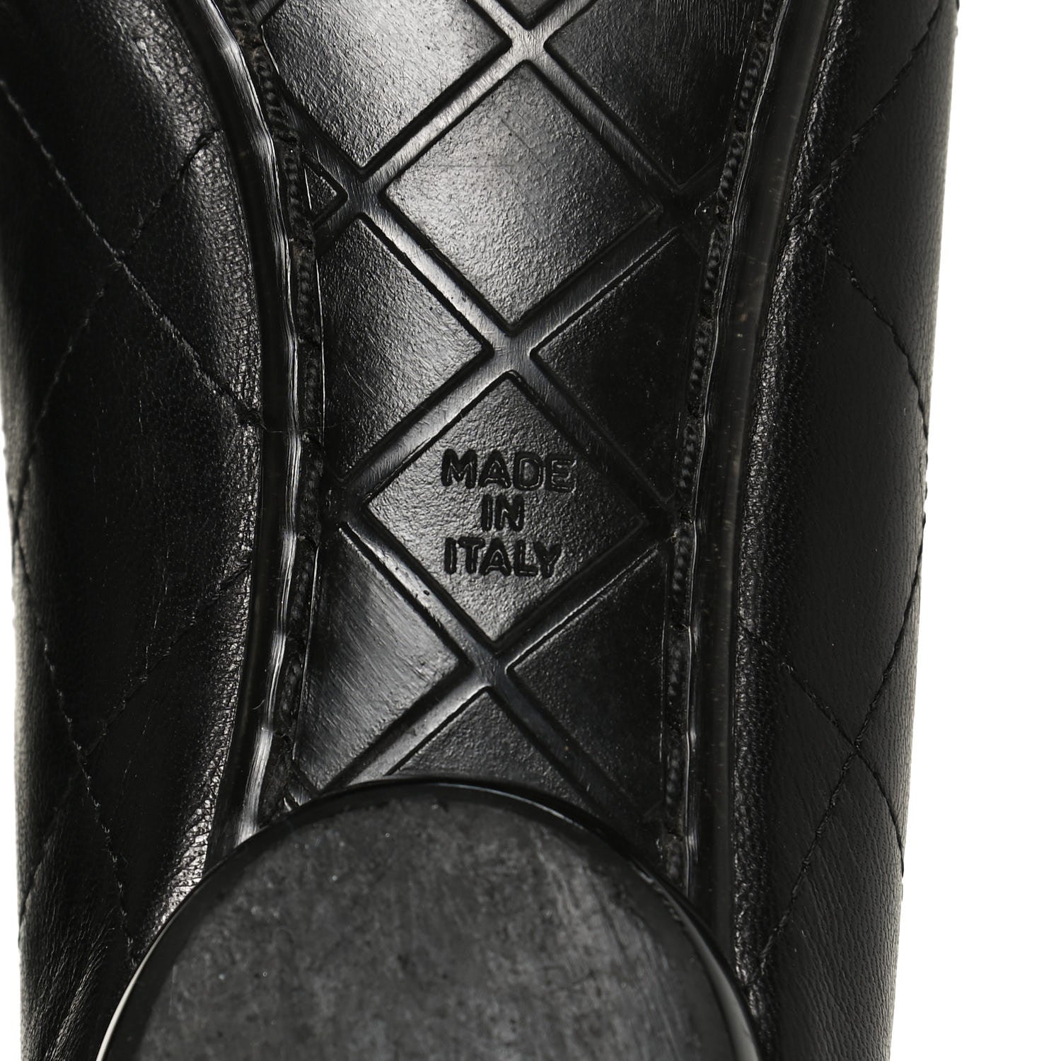 Chanel Lambskin Quilted Cambon Ballerina Flats 36 Black 6 of 9